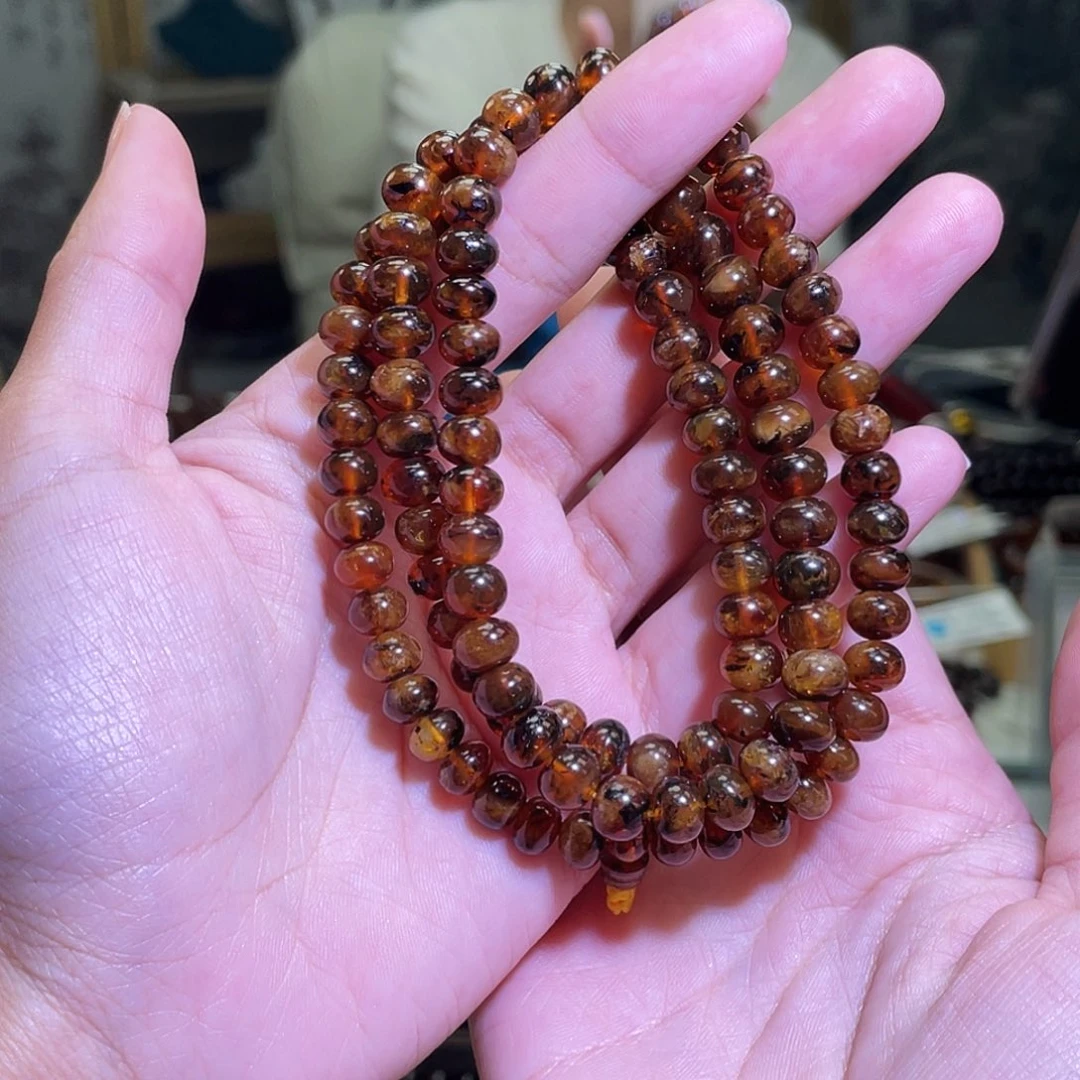 晟***禾未镶嵌琥珀裸石7蜜蜡108