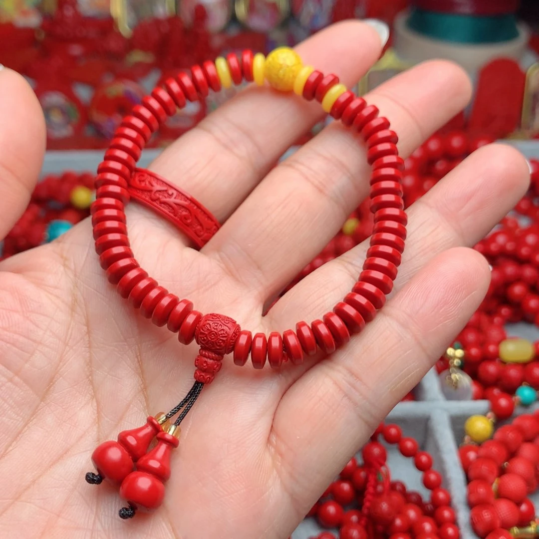 天然辰砂工艺品朱砂手串