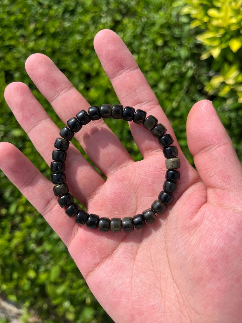 7m天然老型金耀石手串精工归圆小众珠宝百搭文玩精致小配饰