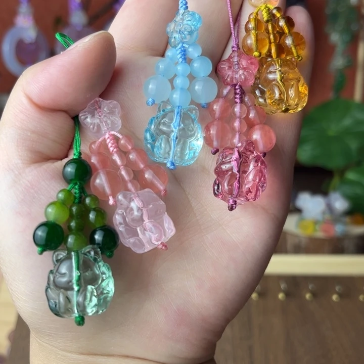 彩色凤九手机链手机挂件