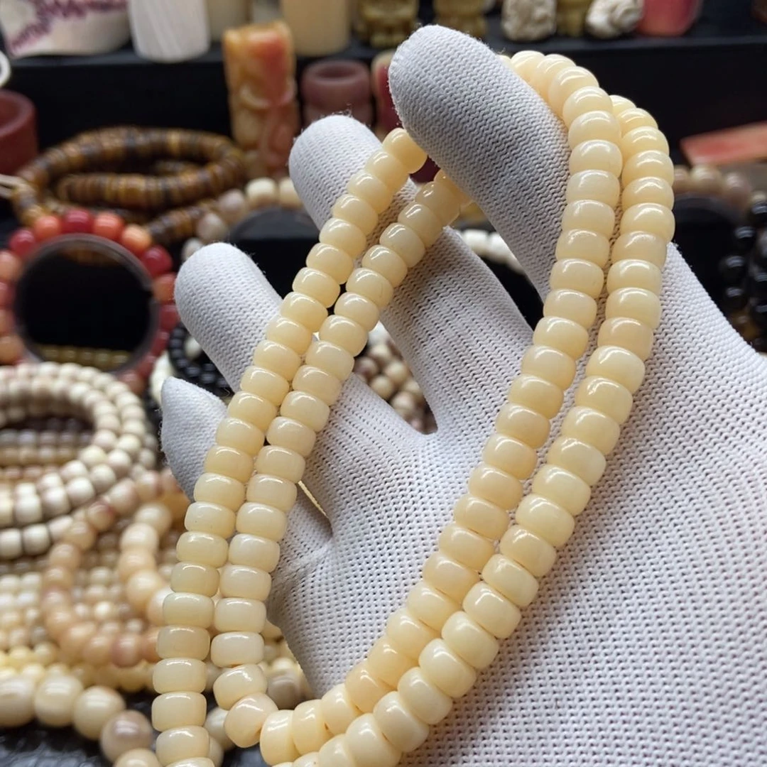 驼骨手串/手链8毫米黄透药片