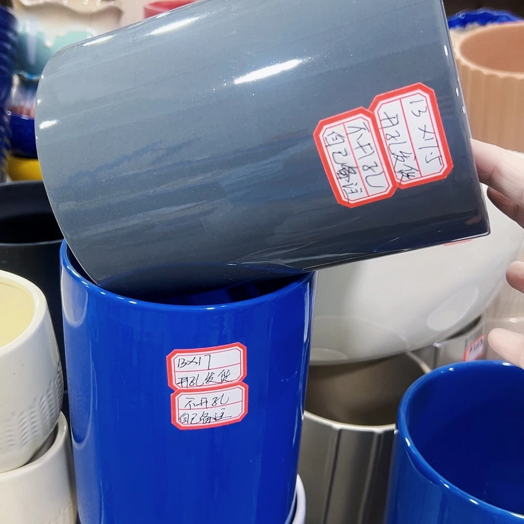 外贸尾单陶瓷花盆凑单10米包邮