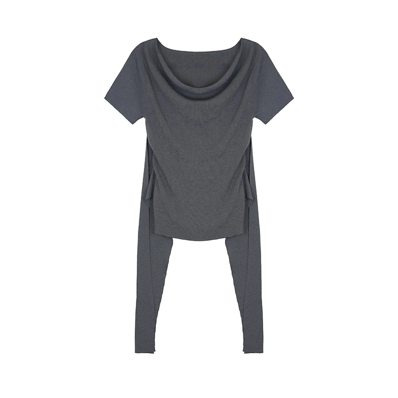 「一眼定情」2025夏季休闲纯色T恤系带设计感短袖打底衫L501