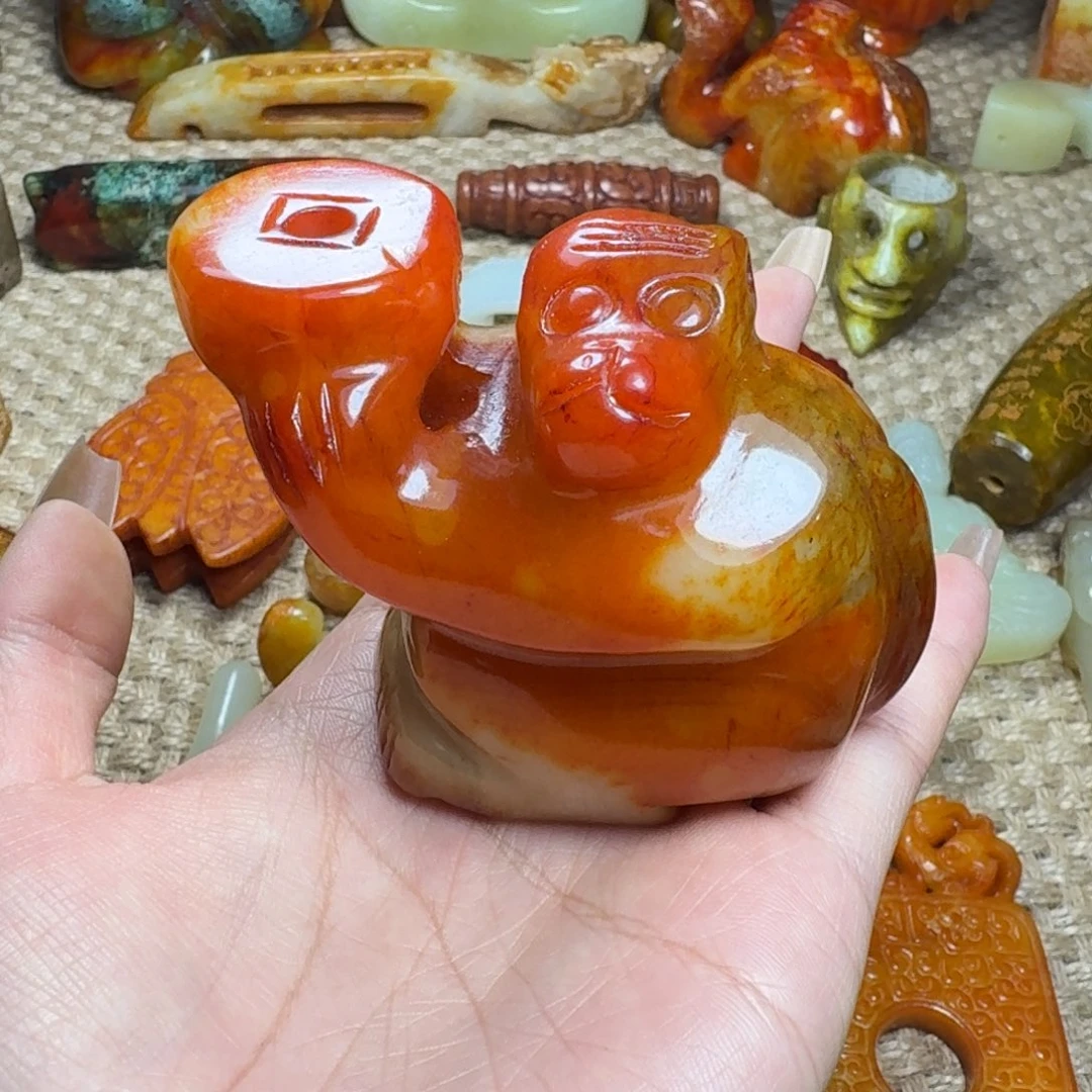 龙***爷吊坠白玉菩提挂件