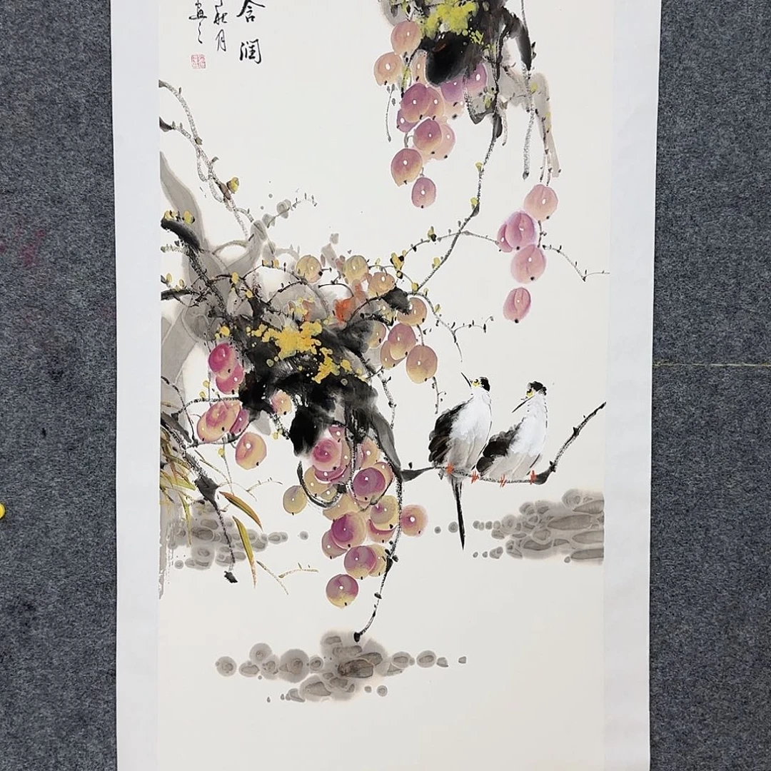 国画100*50纯手绘刘亦凌