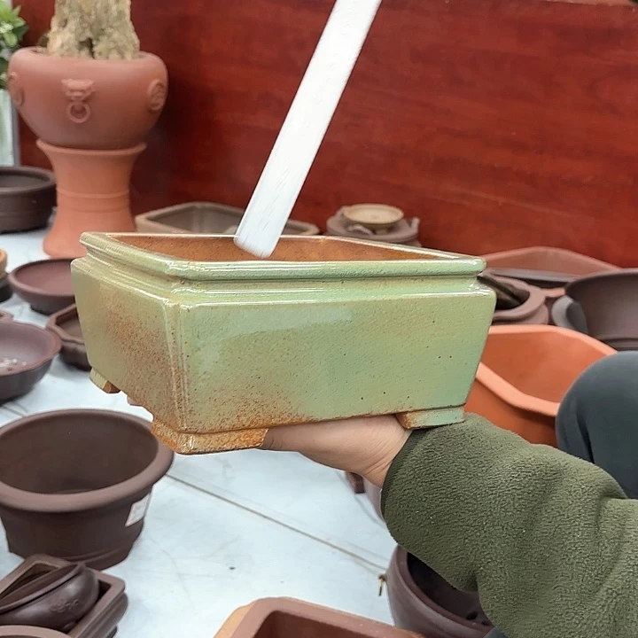 紫砂花盆紫砂的颜色很好看呀好