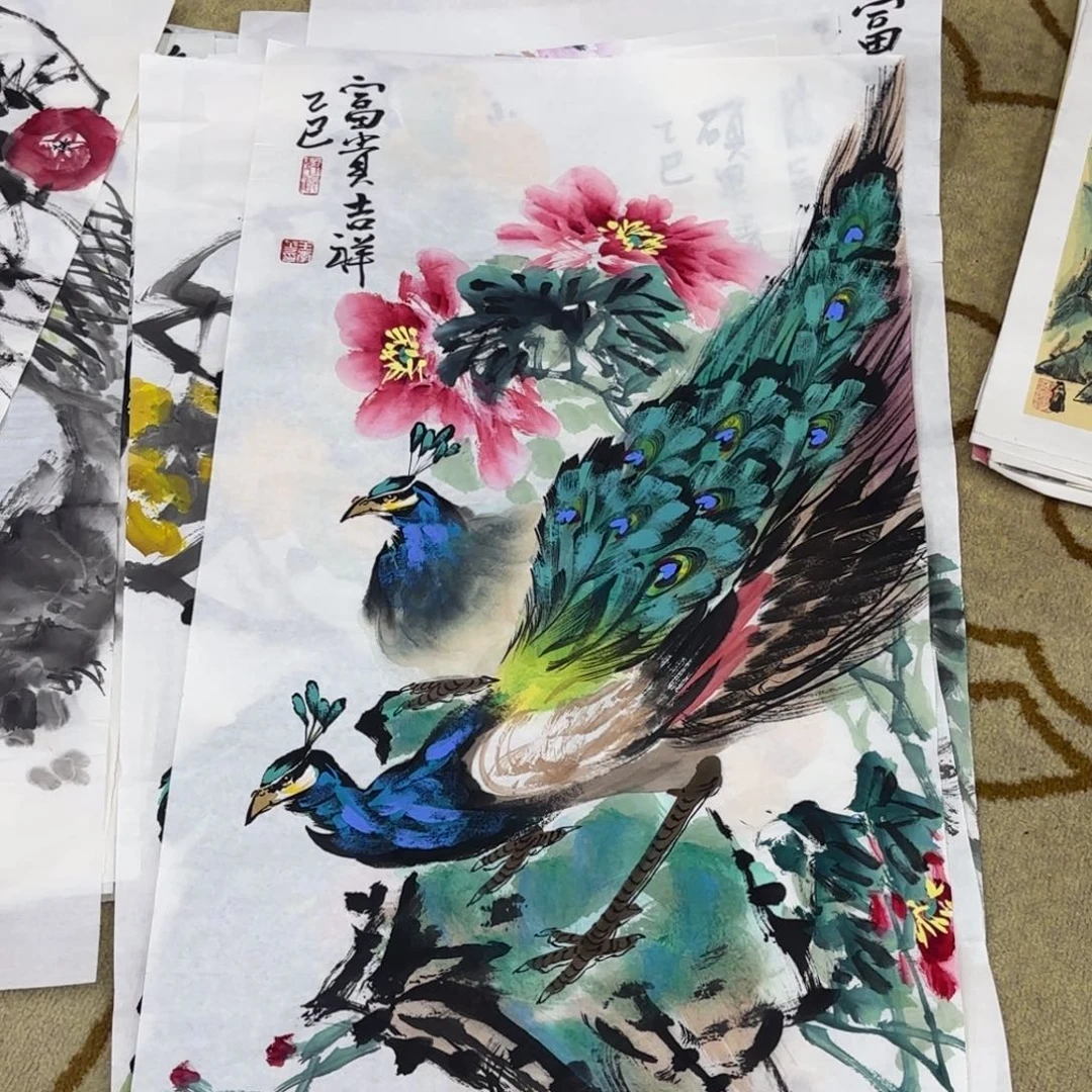 国画王孝华三尺花鸟艺