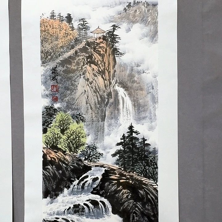国画亲笔手绘放心去藏