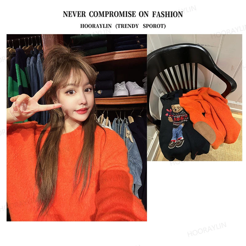 【HoorayLin】 “一颗大橘子”定制毛衣#HF-2301119新