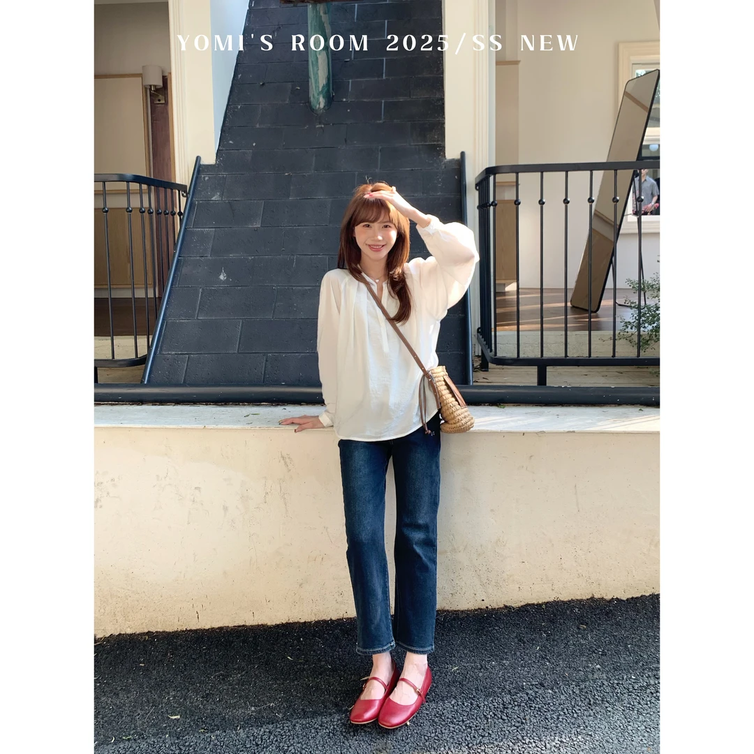 YOMI小个子【C位神裤】直筒深蓝色牛仔裤显瘦高腰百搭夏季薄款