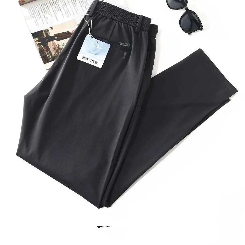 【速干直筒裤】夏季新款凉爽休闲透气松紧弹力薄款腰长休闲裤-28F03