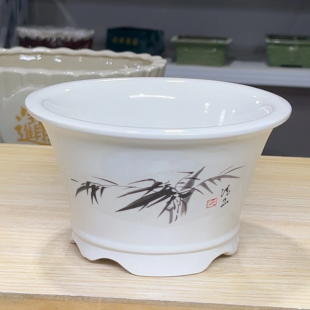 陶瓷绿植多肉微瑕花盆口径15*9