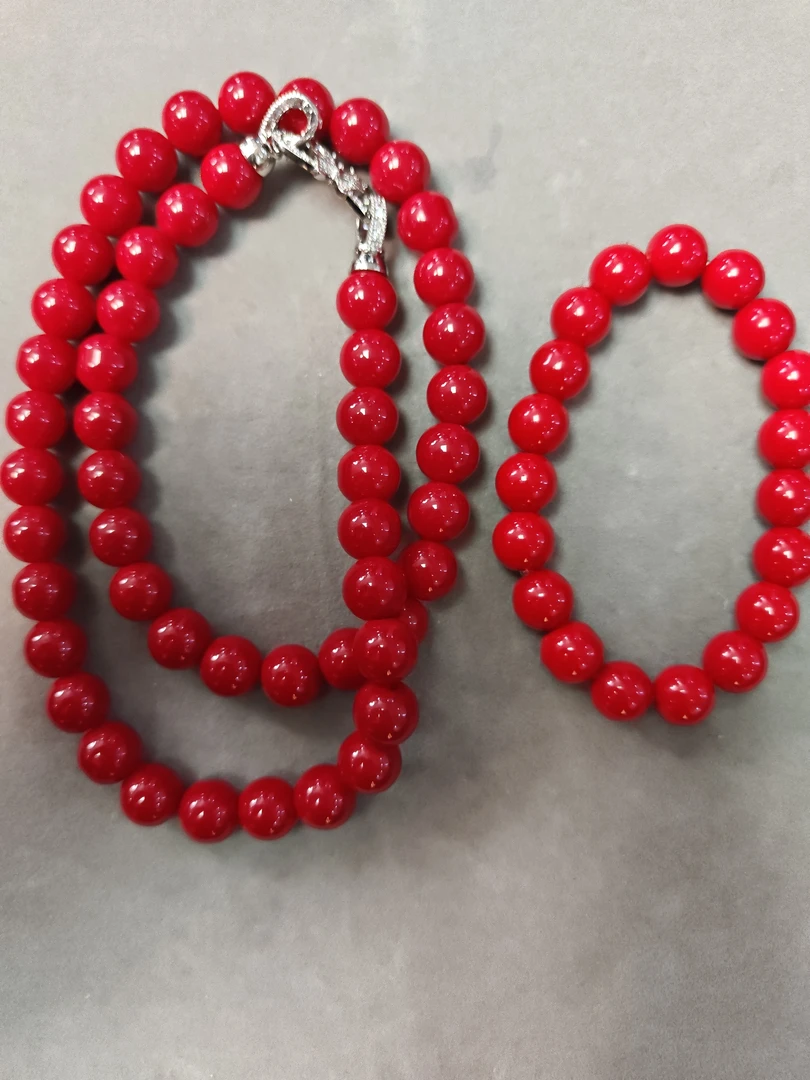 50号10mm红色圆珠手串/项链多样性