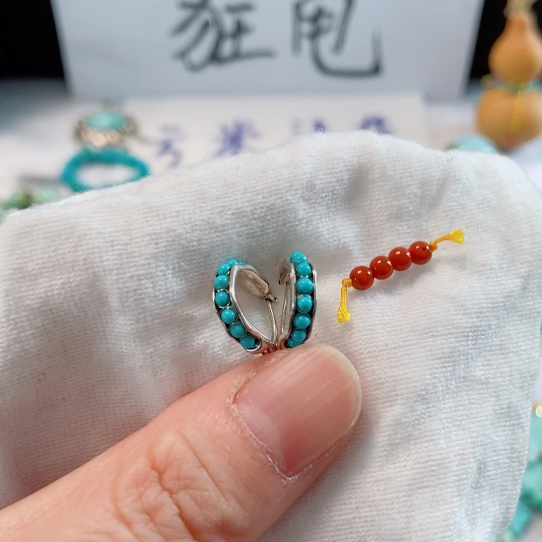 南红玛瑙银S925镶嵌珠宝奇石