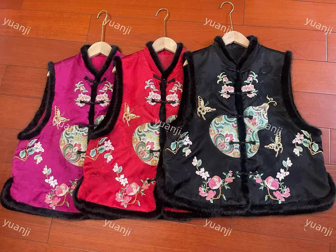 【八宝葫芦】重工刺绣加棉马甲中国风国潮绣花复古款