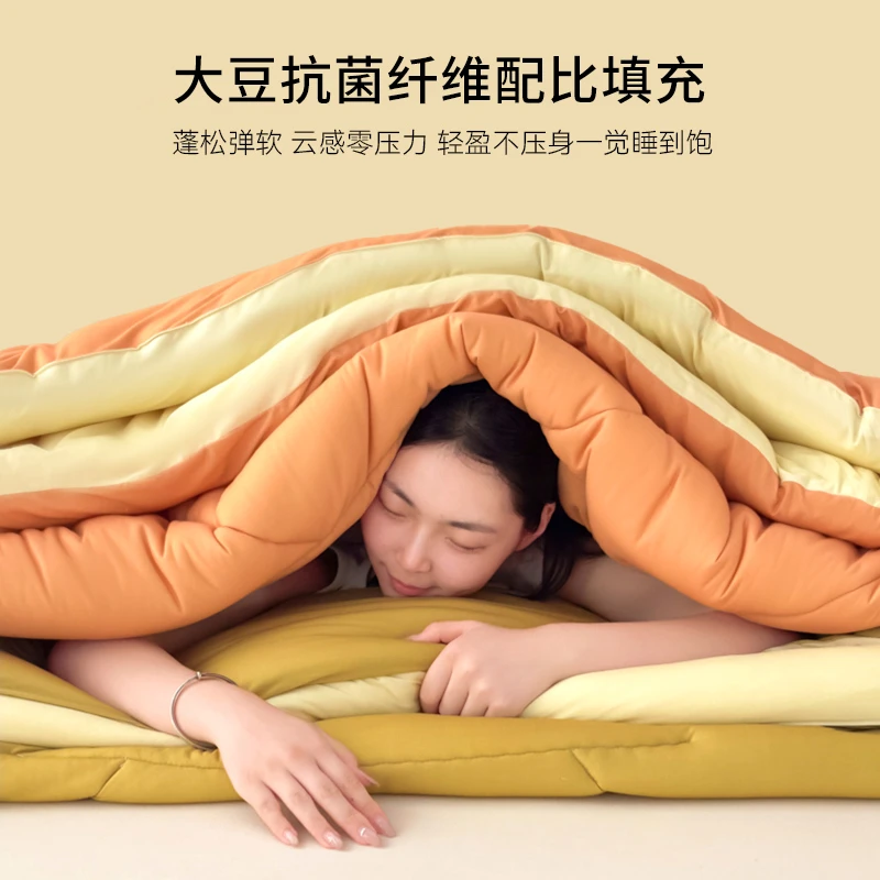 黄油小熊云感被春秋被冬被加厚保暖被子被芯家用双人被棉被芯被褥