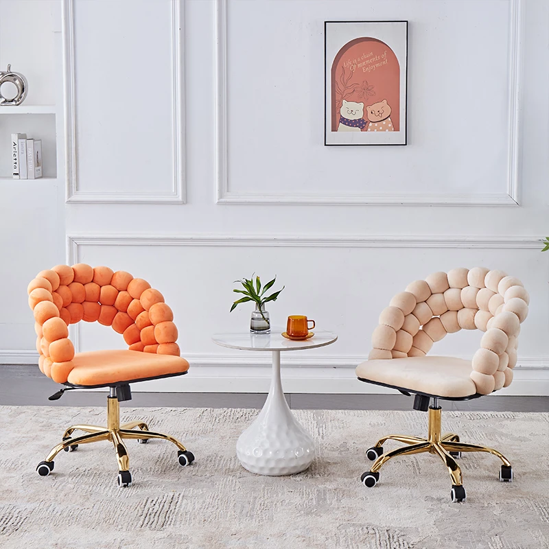 轻奢旋转化妆椅休闲升降靠背椅家用梳妆台椅书房椅电脑椅办公椅