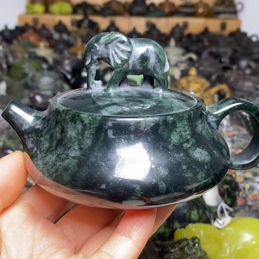 藏玉药王石福利款吉象如意壶180cc