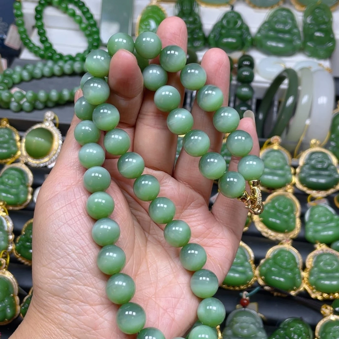 和田玉（碧玉）项链未镶嵌