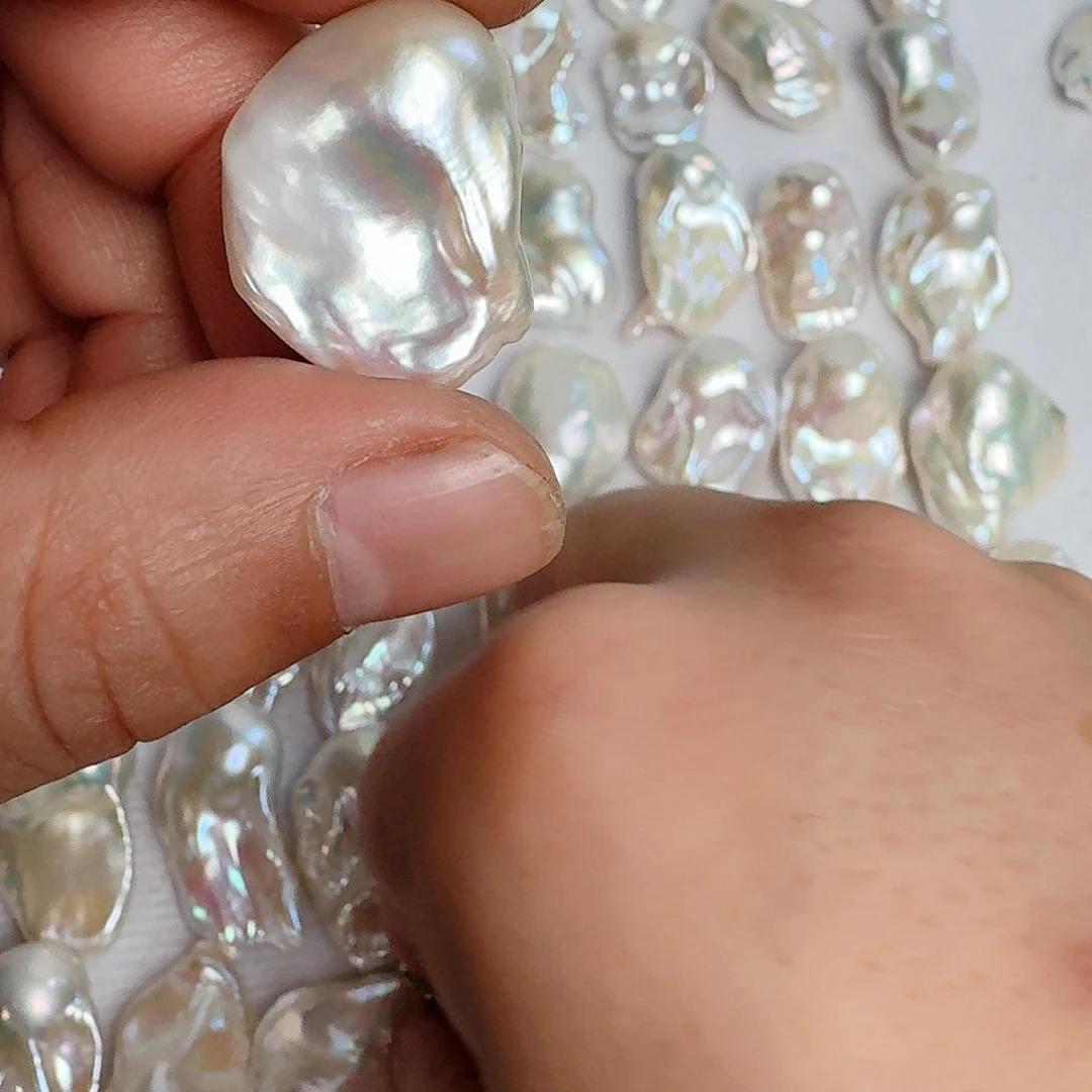 淡水珍珠银S925镶嵌颈饰E**a