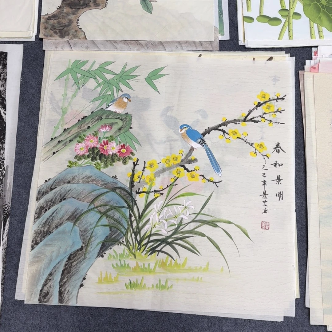 国画68×68手绘画画画