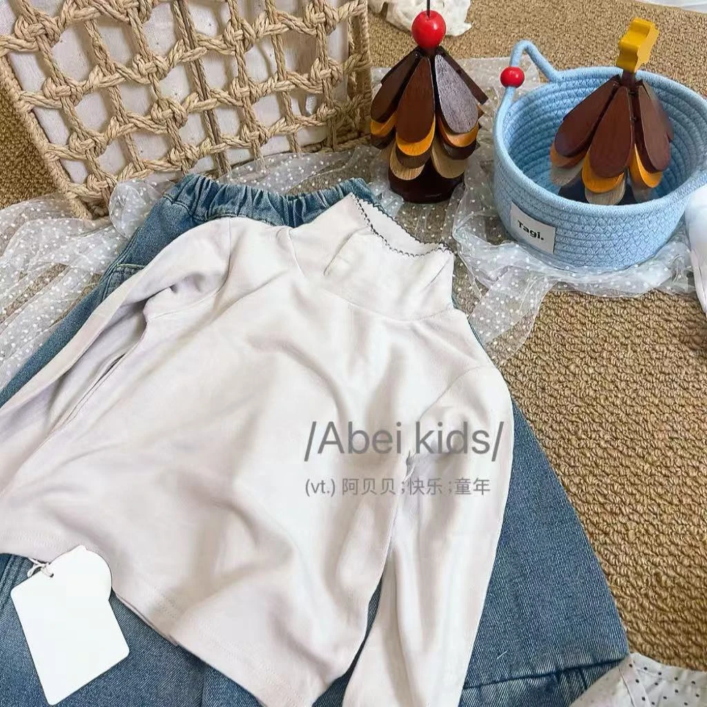 【F1】黑边领口打底童装