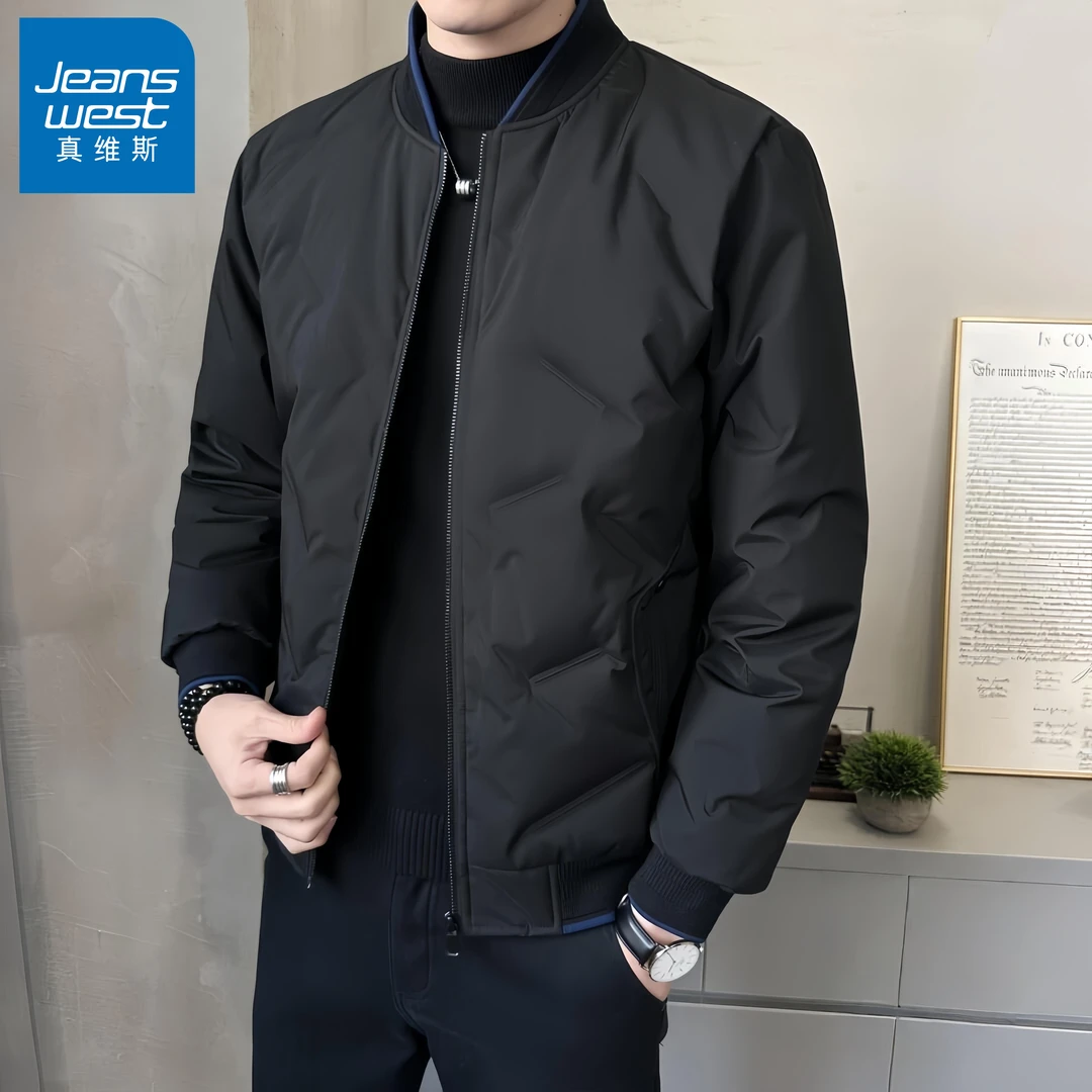 真维斯Jeanswest/新款羽绒服男士休闲外套秋冬韩版夹克轻薄上衣服