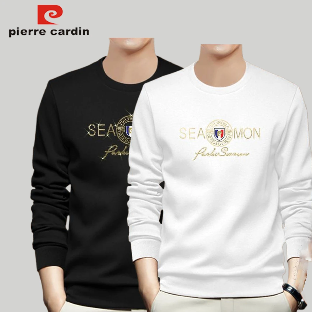 男加绒加厚加绒卫衣圆领卫衣男士休闲显瘦保暖烫钻男卫衣