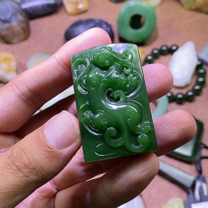 【闪购商品】未镶嵌和田玉（碧玉）挂件小*牙