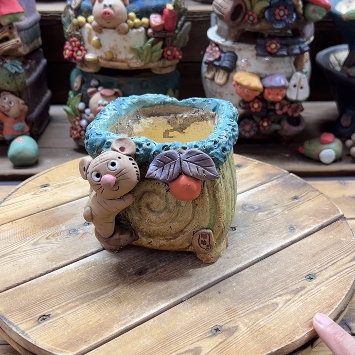 嘻哈多肉花盆百搭