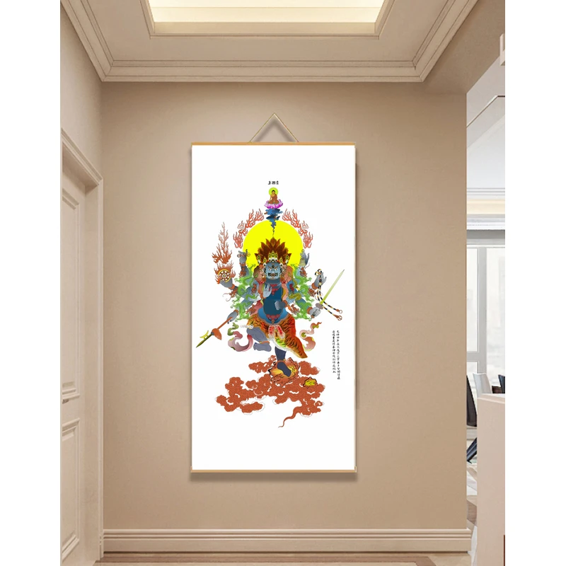 [328秽土金刚]60x120cm现代简约挂轴装饰画办公室家居装饰画