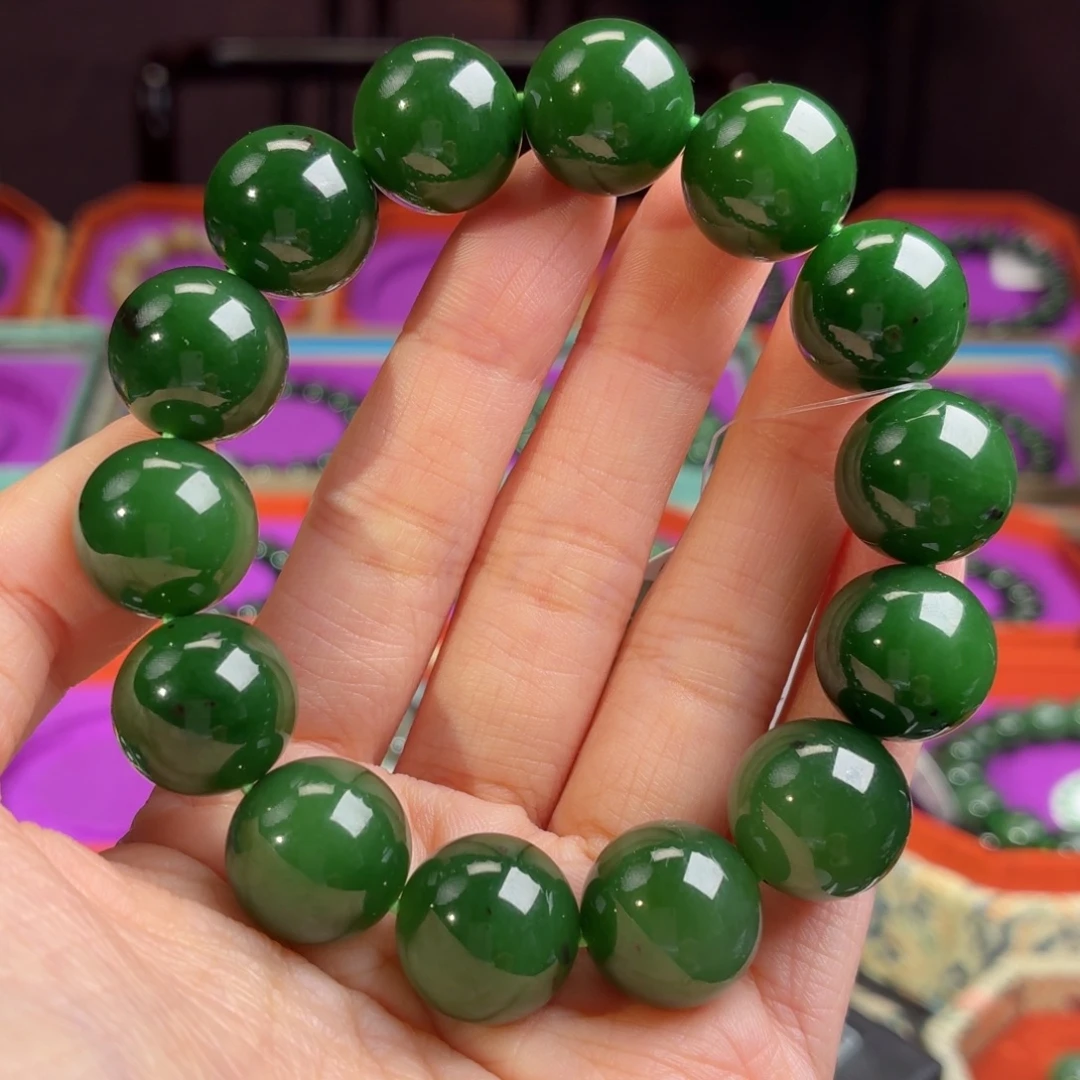 J***n和田玉（碧玉）未镶嵌手串