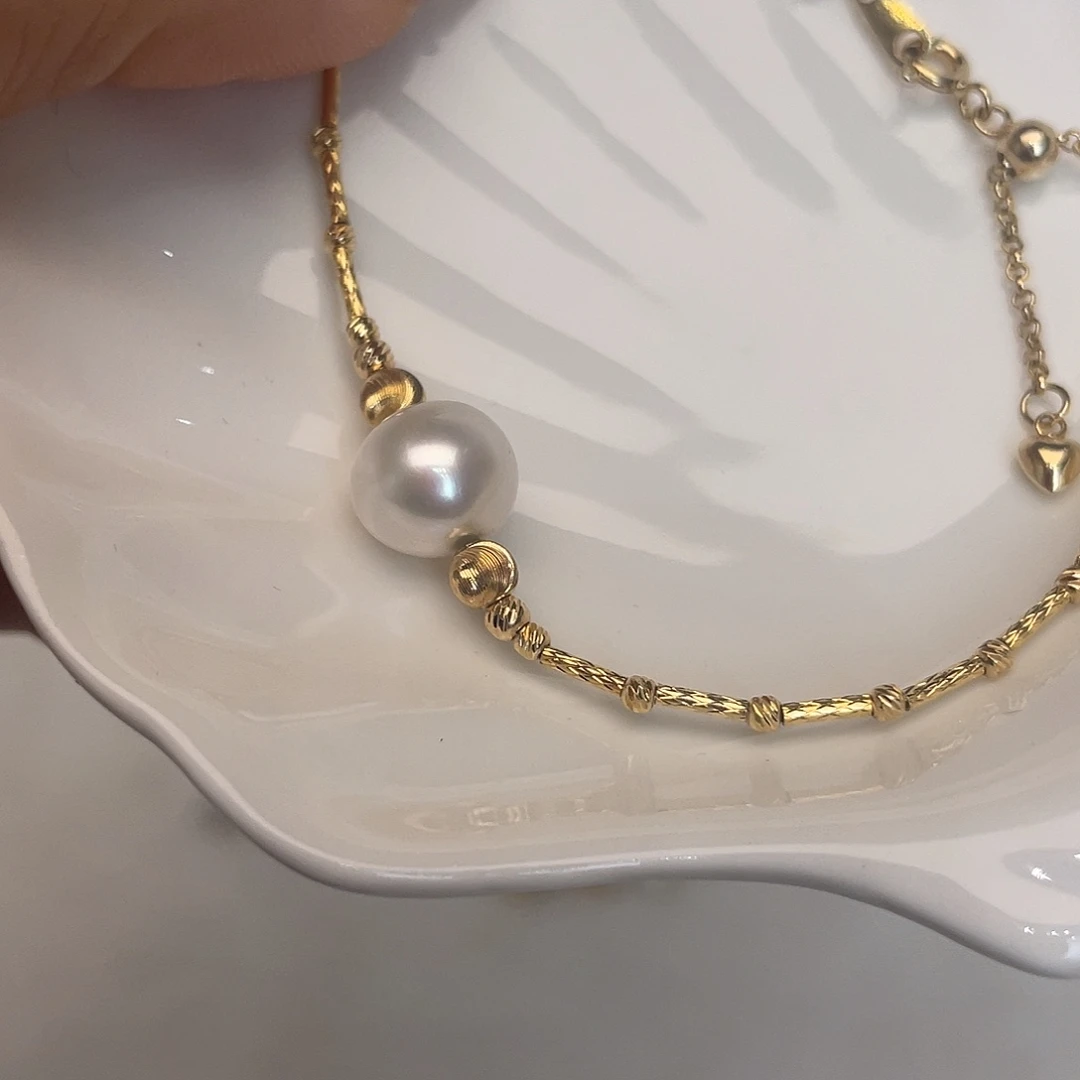 海水珍珠银S925镶嵌手绳