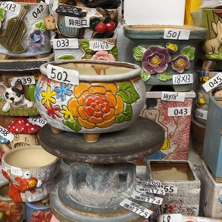 粗陶材质多肉花盆