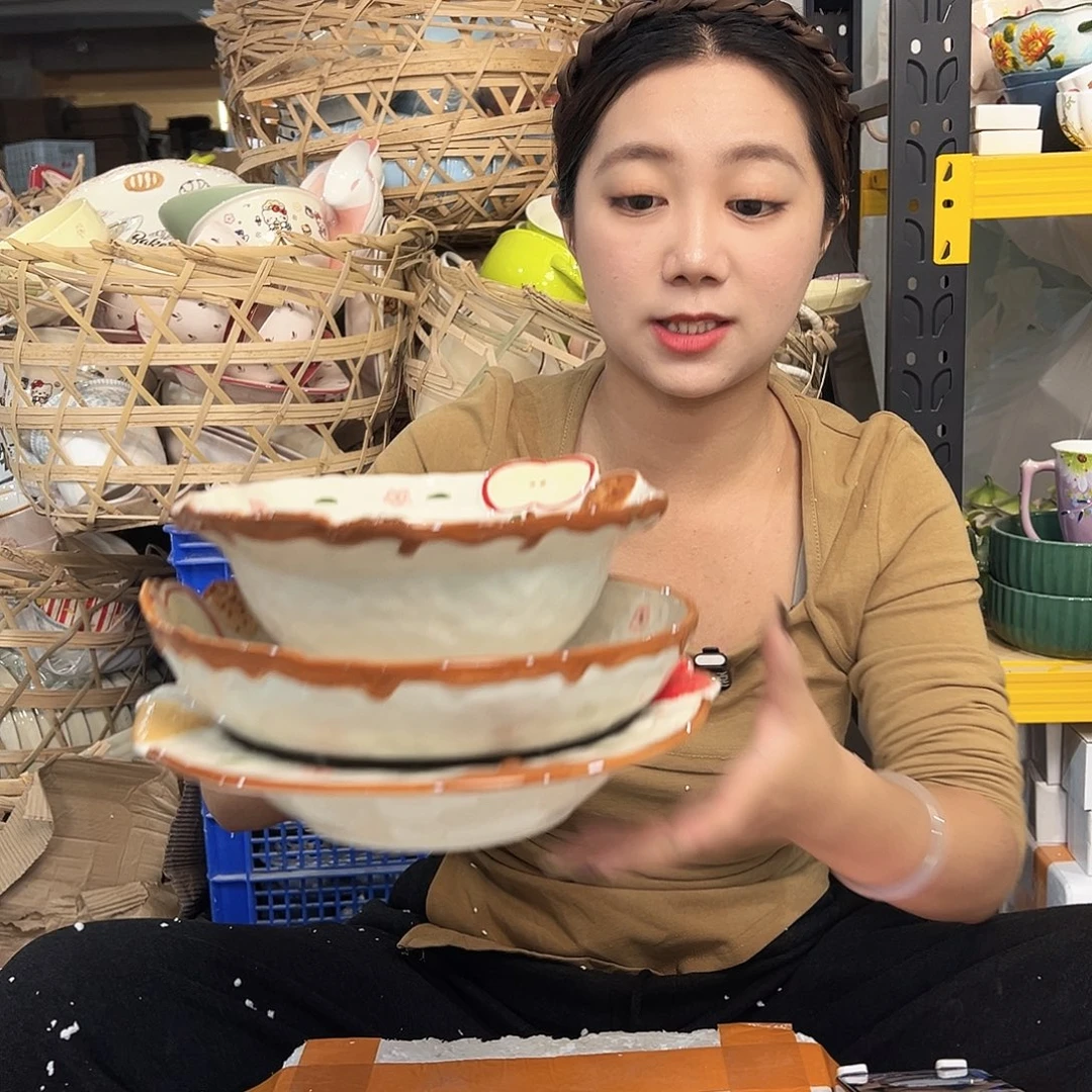 摆件潮州陶瓷陶瓷工厂3件套