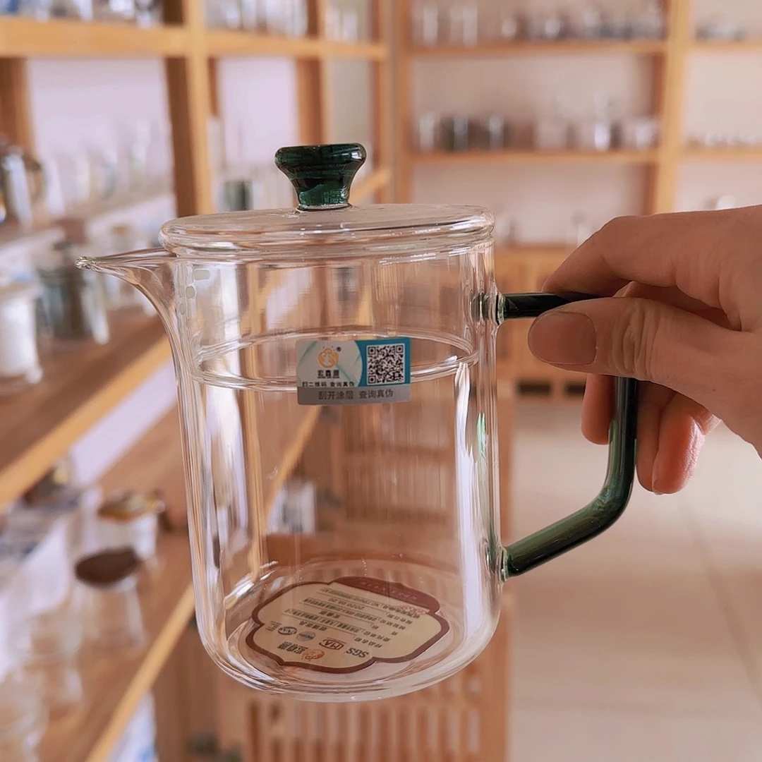 【闪购商品】高硼硅玻璃茶水分离A01湖绿