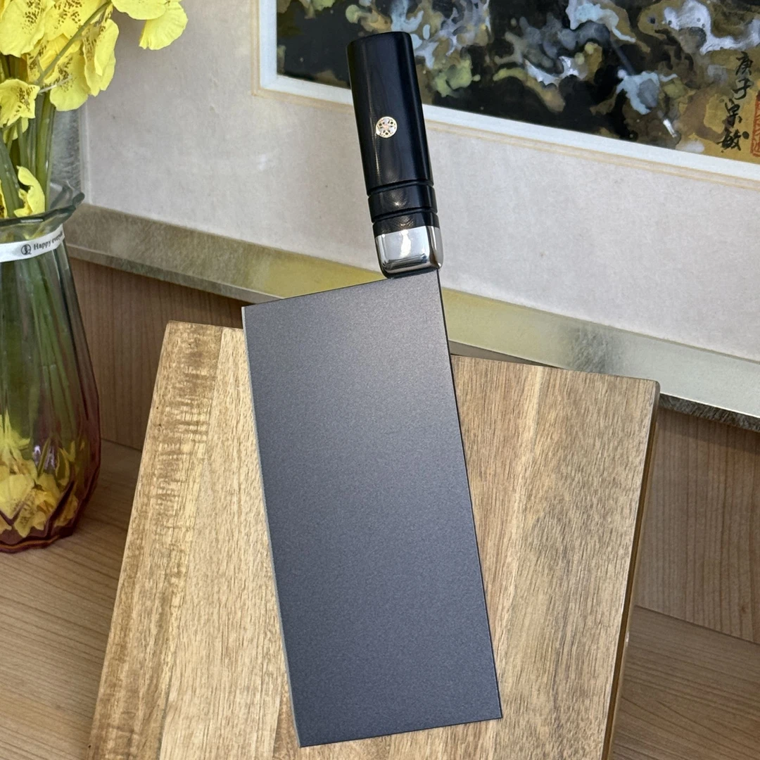 外贸款M390粉末钢切片刀乌钢切肉切片切菜专业厨师切片刀