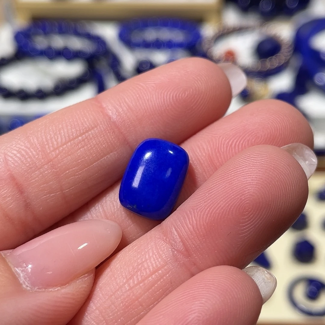 蹦***擦青金石未镶嵌高品戒面