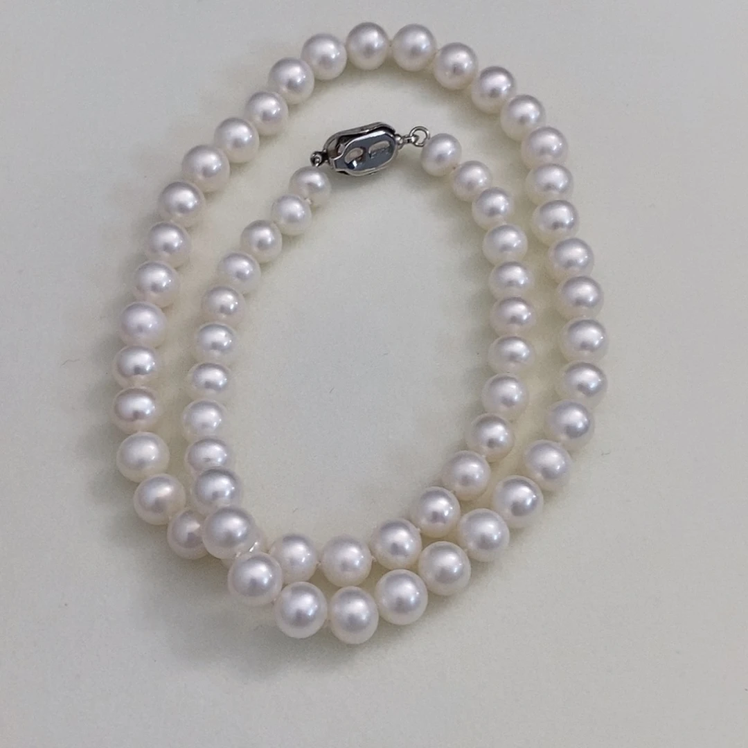 颈饰银S925镶嵌淡水珍珠