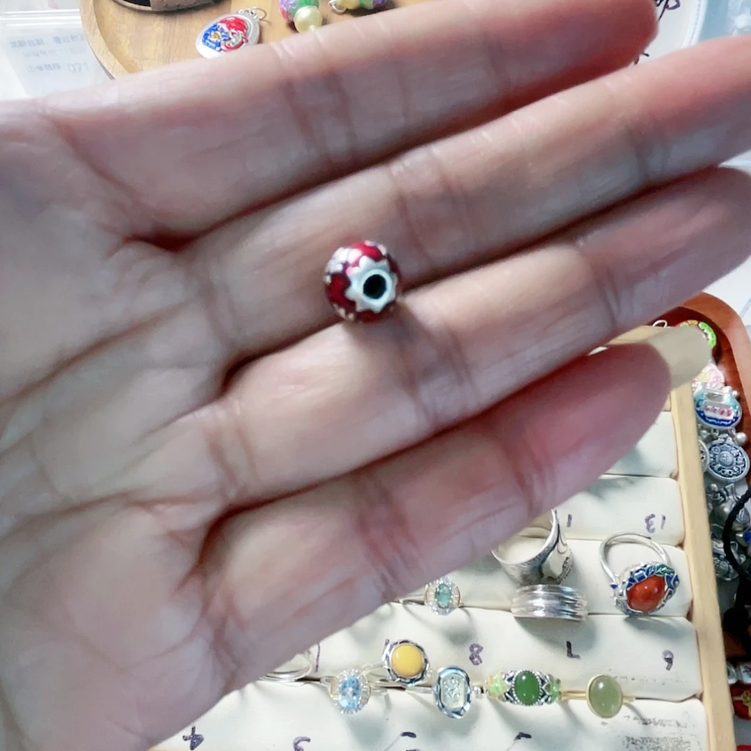 珐琅吊坠足银福卡8