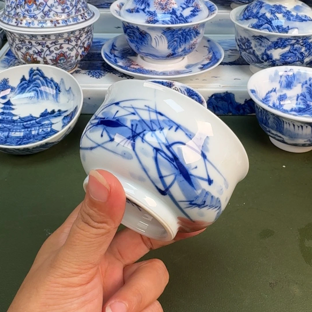 景德镇纯手绘茶具圆圆218