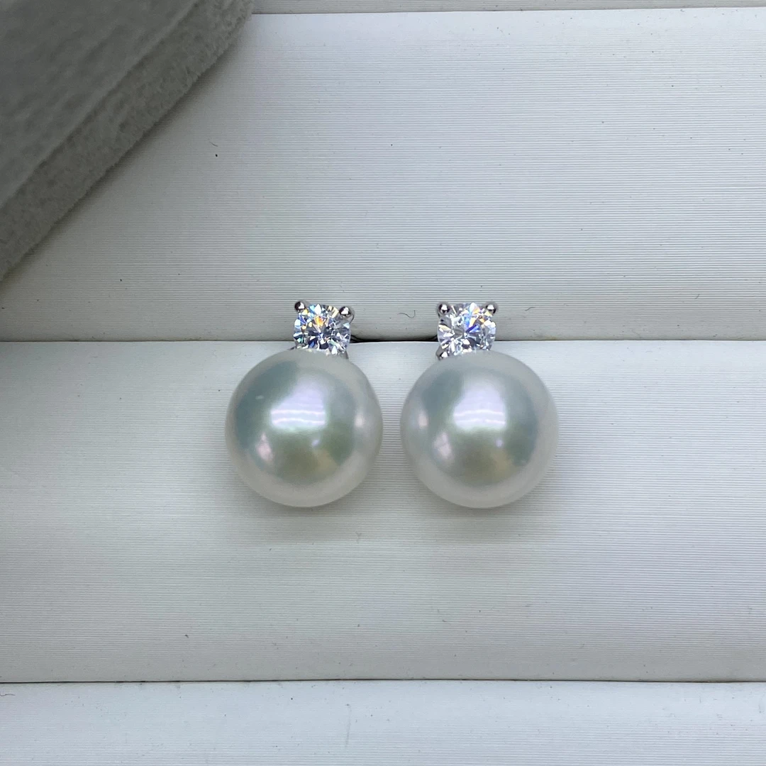 琪心淡水爱迪生珍珠经典王妃耳饰耳钉11-12