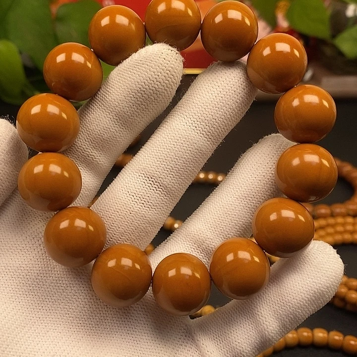 手串橄榄核1.7+精品正圆光珠