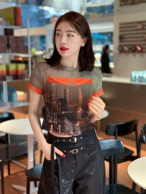 设计师品牌uhot 短袖皮肤衣UWWS1N201