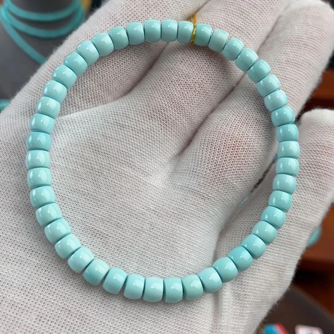 绿松石手链未镶嵌精品直切卡5+