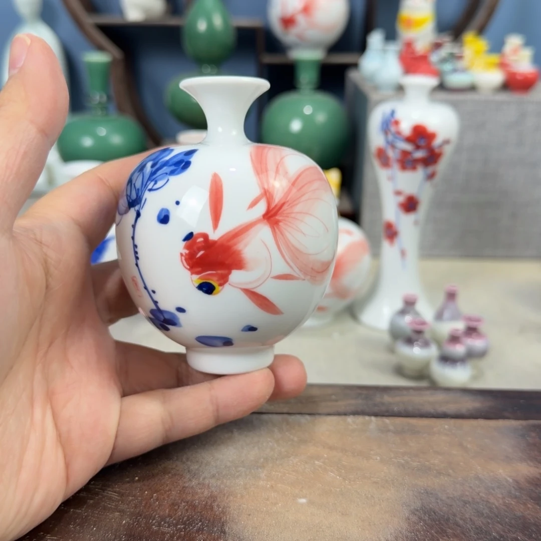 陶瓷手工小花器摆件