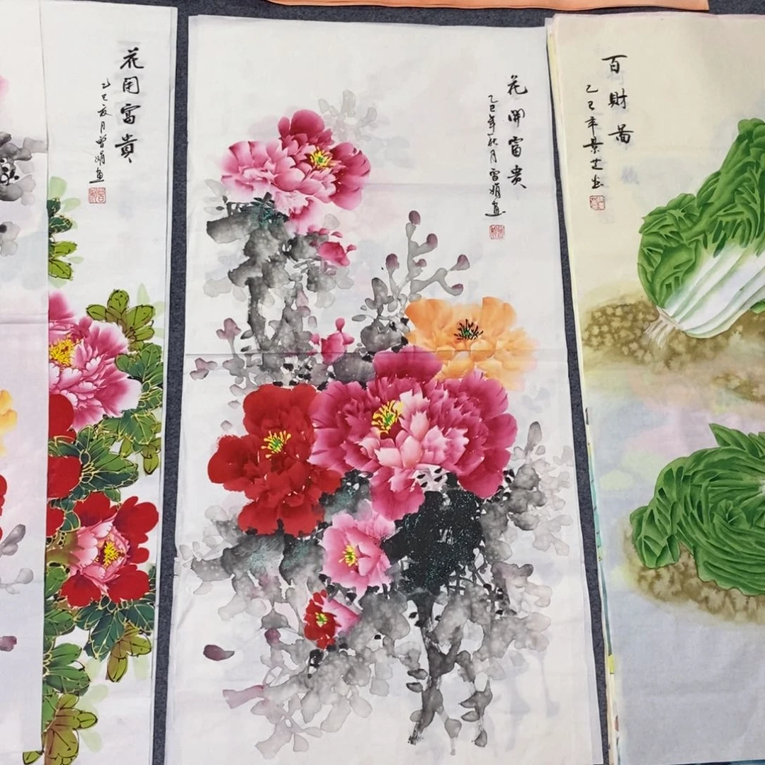 国画尺寸100✖️50三尺精品手绘画