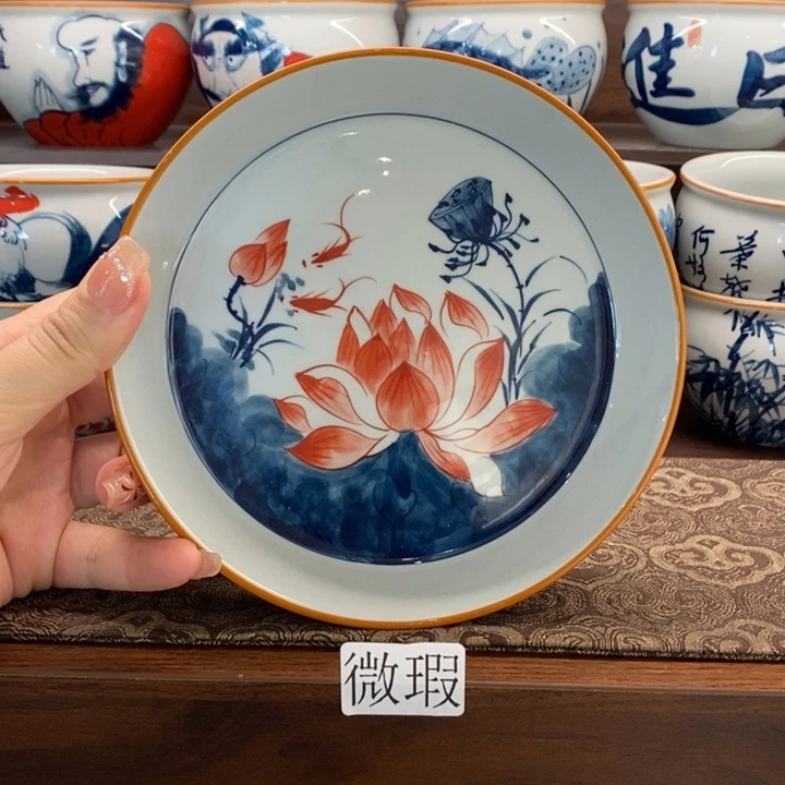 釉下老陶泥手工绘制