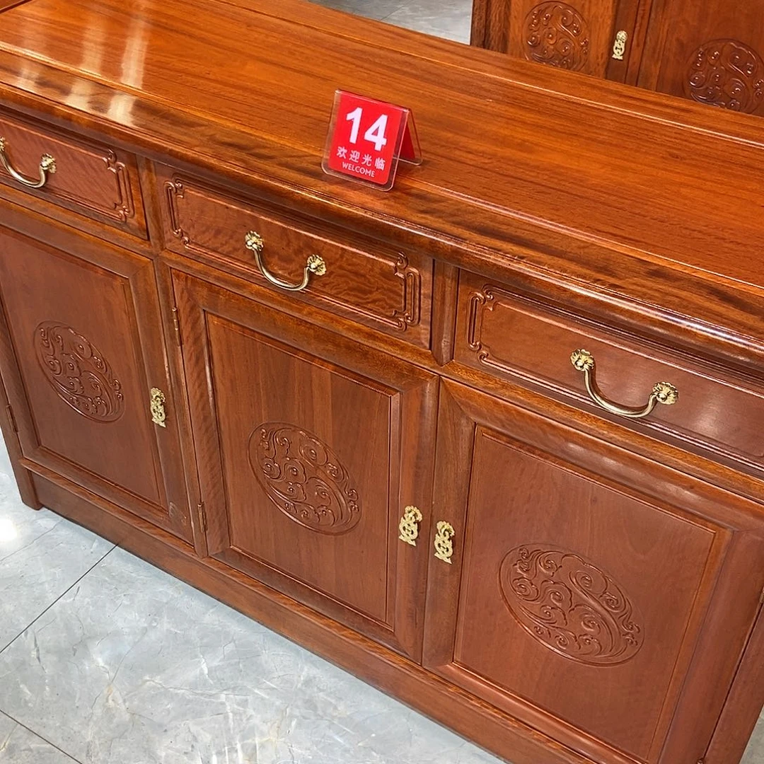 诚***信花梨木类柜类家具三门雕花14