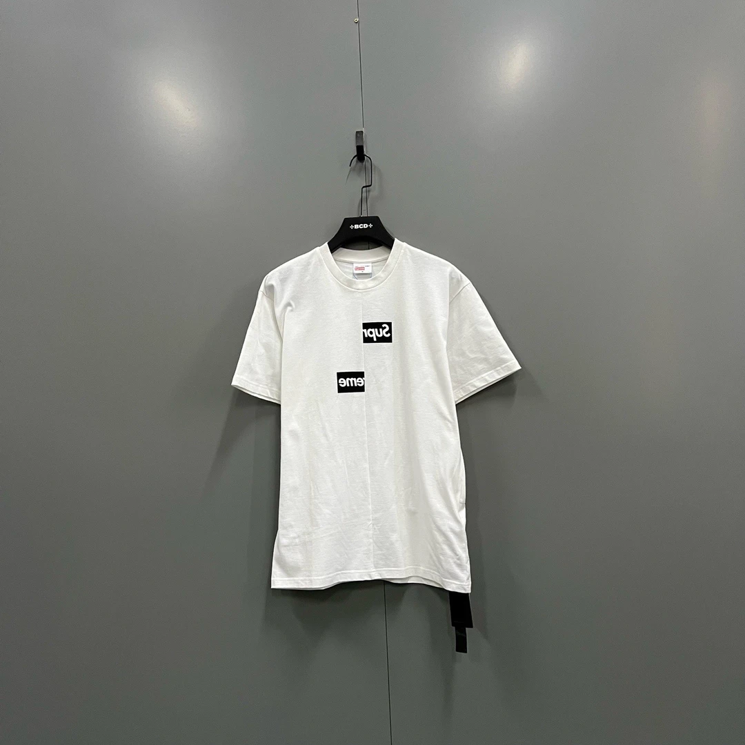 95新 maje jp918 Supreme CDG错位拼接短袖 M 015702